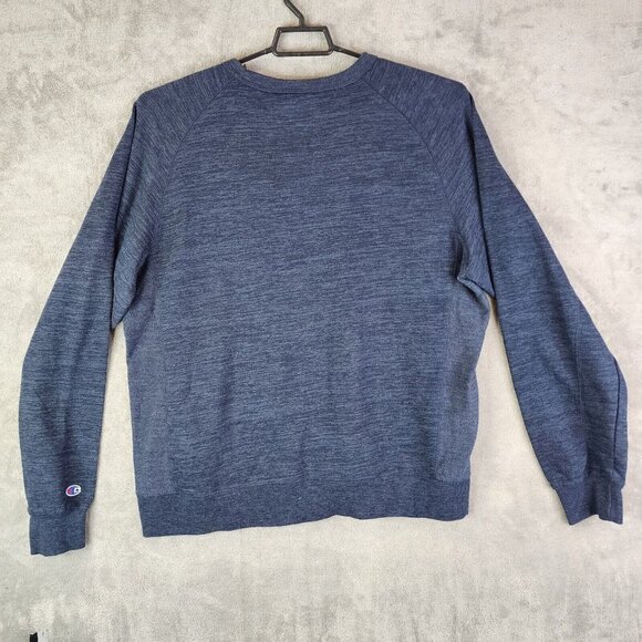 Mens Champion Heather Blue Sweatshirt Athletic Crew Neck Long Sleeves Size XXL - Picture 3 of 7